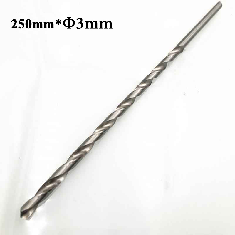 2-5 mm de diamètre 250 mm de long hss torsion twist foret set trow hole scie de scie à perceuse de coupe pour bois en aluminium pastique