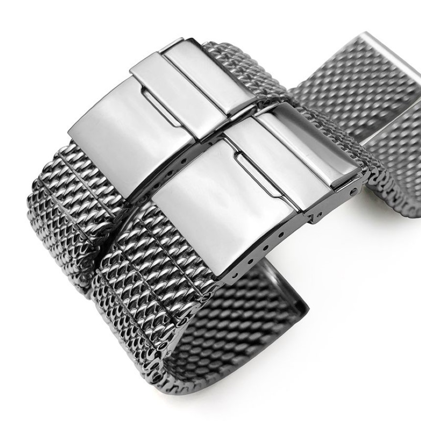 Cinturino orologio in acciaio inossidabile di alta qualità 22mm 24mm adatto Breitling Superocean Heritage Bracciali in metallo solido Cinturino in maglia intrecciata Fre249w