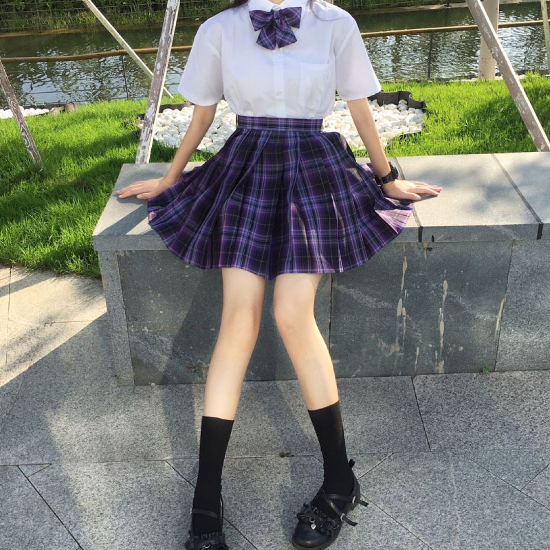 Scala da ragazza della scuola femminile jk uniforme corea giapponese jk plaid gonna set vestiti anime uniformi sexy la gonna scolastica scolastica