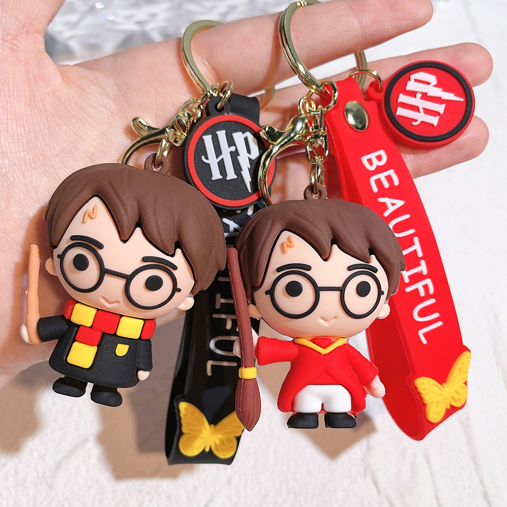 Fashion Cartoon Movie Character Keychain Rubber And Key Ring For Backpack Jewelry Keychain 083544