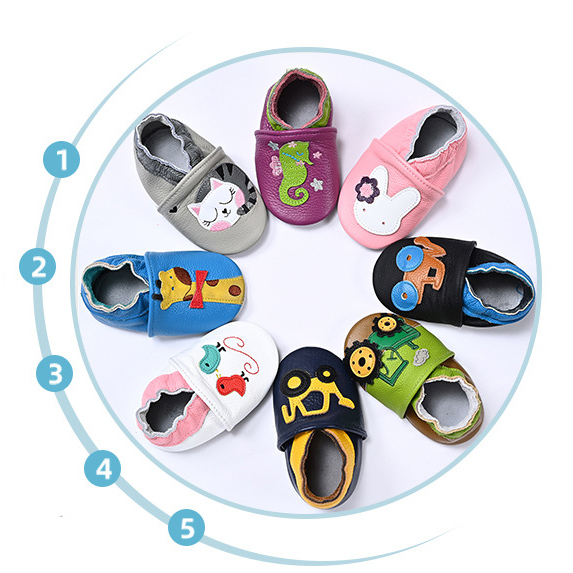 Chaussures pour bébé nouveau-né Chaussure Bebe Fille en cuir authentique First Walking Bebe En cuir chaussures pour bébé pantoufles pour gir