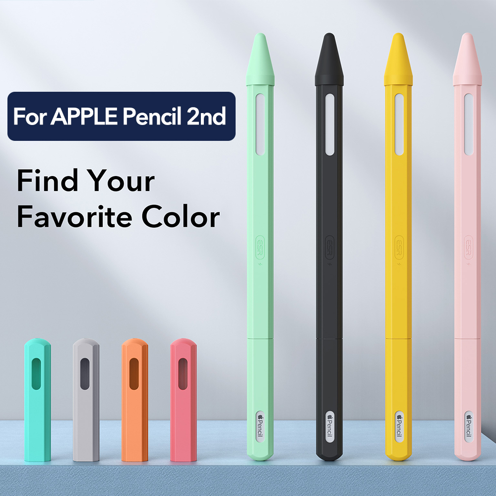 Elma kalem için ESR 2nd Case Premium Silikon Elma Pencil 2nd Gen Tutucu Kalem Kalıplı Kova Kapak Koruma Koruyucu
