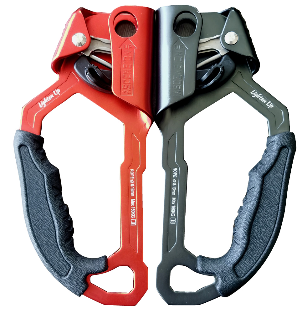 Left Right Rock Climbing Hand Ascender Riser For 8-13mm Rope Hand Grasp Ascender Rescue Caving Mountaineering Tree Climber Equip