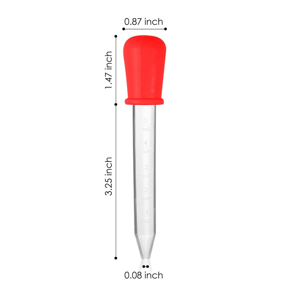 5/Dropper Medicine alimentatore Dispositivo bambini Dispositivo in silicone Pipetta Liquid Food Dropper Scientific Experiment Dropper giocattolo