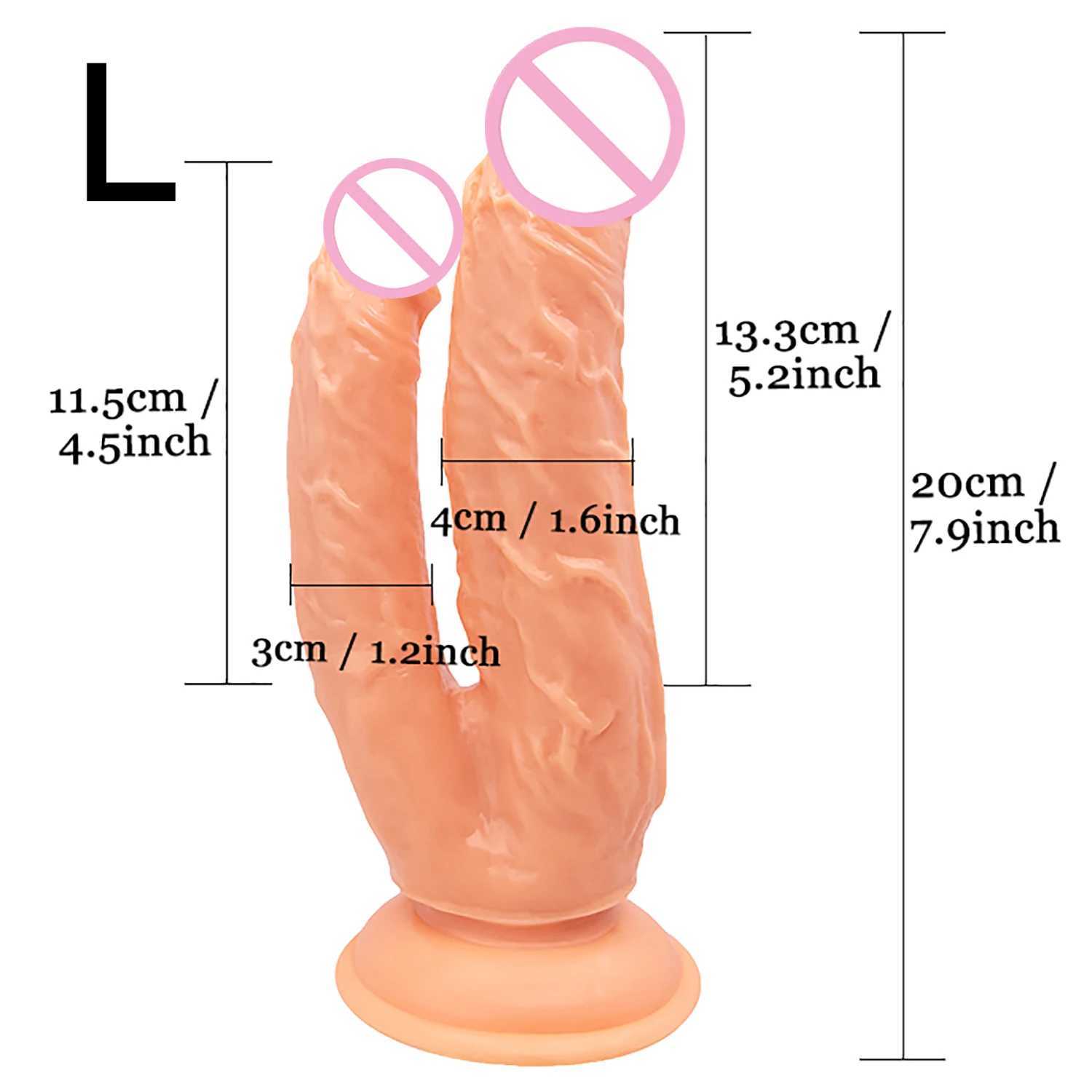 NXY DILDOS DONGS Ogromna pochwa podwójnej penetracji i odbyt miękki penis realistyczne kutasy kutas zabawki phallus anal masturbator dla kobiet 240330