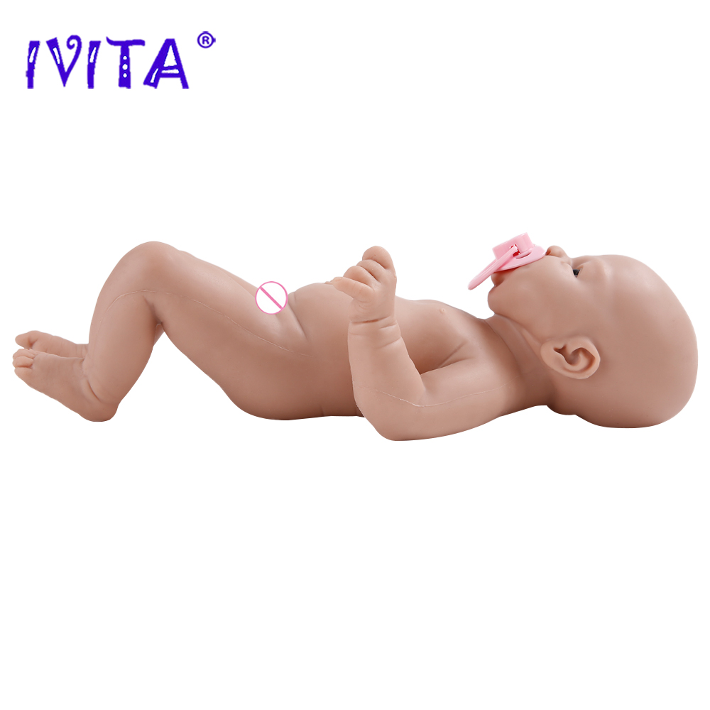 Ivita 36cm 14 polegadas 1,76 kg de corpo inteiro Silicone Reborn Baby Doll Doll não pintado inacabado Bebe bonecas