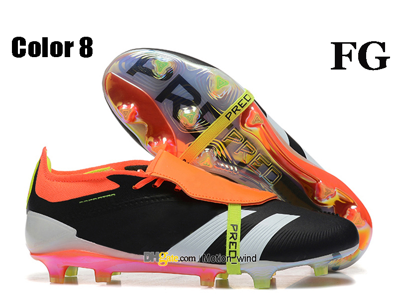 هدية حقيبة رجال وثيقة لكرة القدم أحذية الدقة FG Firm Ground Laceless Cleats الأطفال