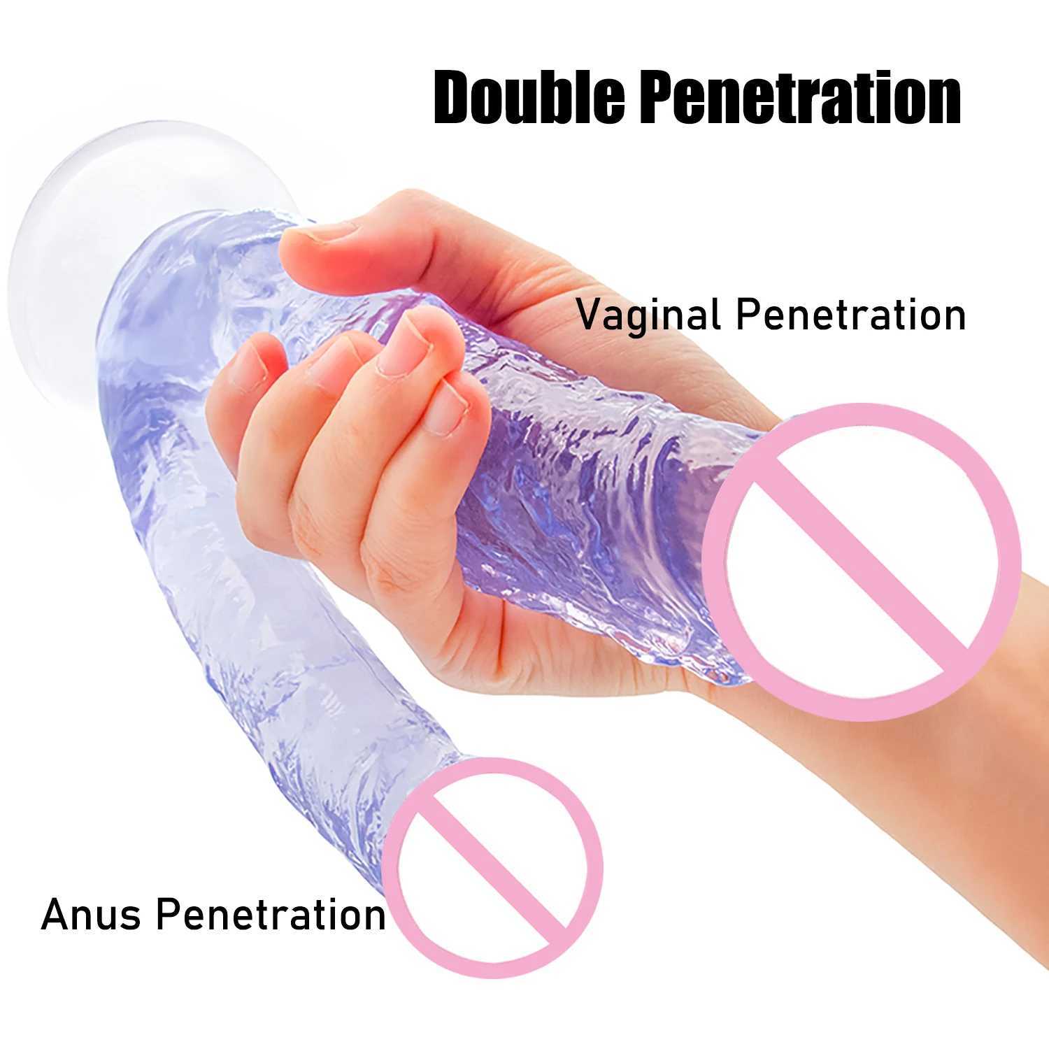 NXY DILDOS DONGS Ogromna pochwa podwójnej penetracji i odbyt miękki penis realistyczne kutasy kutas zabawki phallus anal masturbator dla kobiet 240330