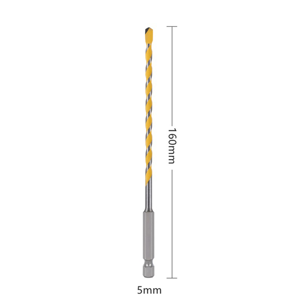 Drill Bit 5/6/8/10/12mm Tungsten Carbide For Masonary Concrete Brick Stone 160mm Hex Shank Power Tools Workshop Equipment