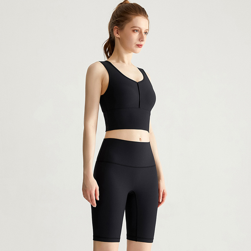 LL Women Yoga Set Crop Top + Shorts LU BH + Kort byxa Tvåbit kostym Träning Fitness Casual Summer BX005WFK030