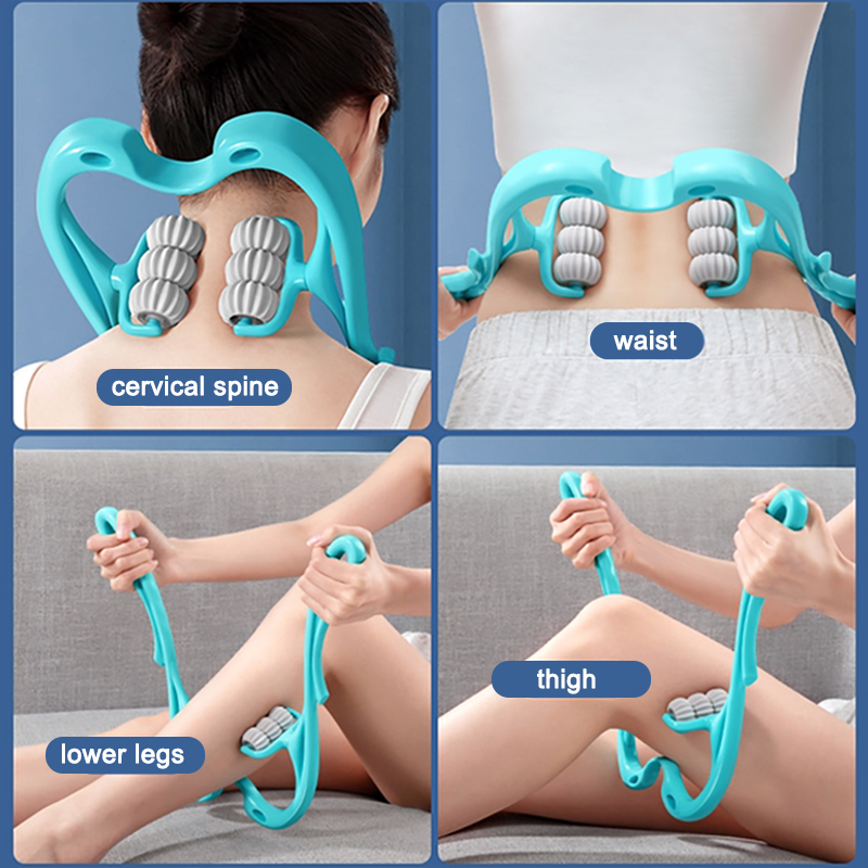 Neckmassager Plasttrycksterapi Lindrera hand/midja/ben rullmassager för nackskuldrigerpunkt