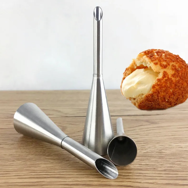 Small and Large Stainless Steel Puff Mouth Cake Puff Cream Mounted Mouth Squeezer Western Cake Baking Tool TH30