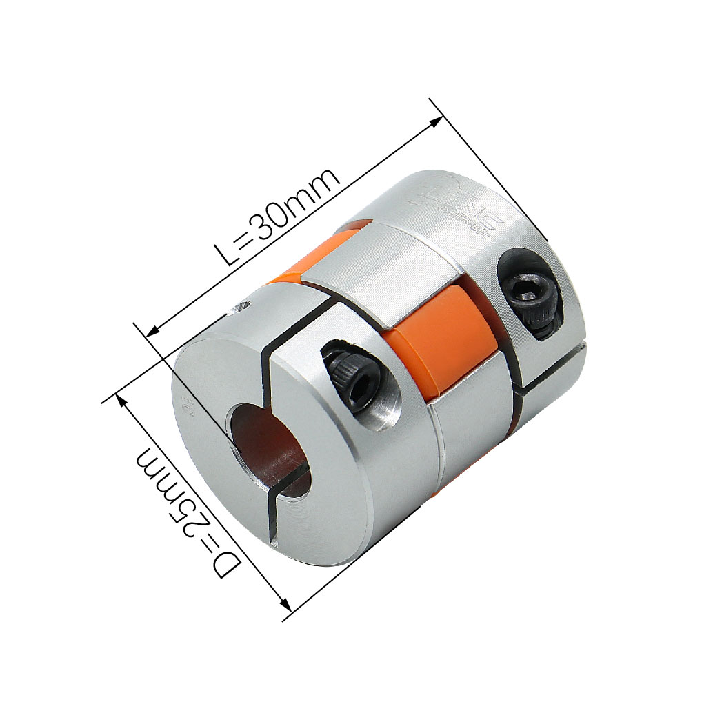 HLTNC D25L30 Accoppiatore a due maschere Accoppiatore Motore flessibile Connettore di accoppiamento flessibile Coppia CNC 4/5/6/6.35/8/10/12/14mm