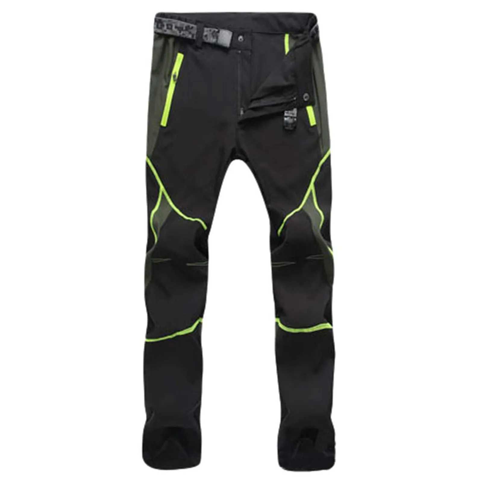 Pantaloni da uomo Pantaloni sportivi da esterno con cintura unisex antivento impermeabile ad asciugatura rapida elastico tre persone escursioni in montagna Pantalons J240330