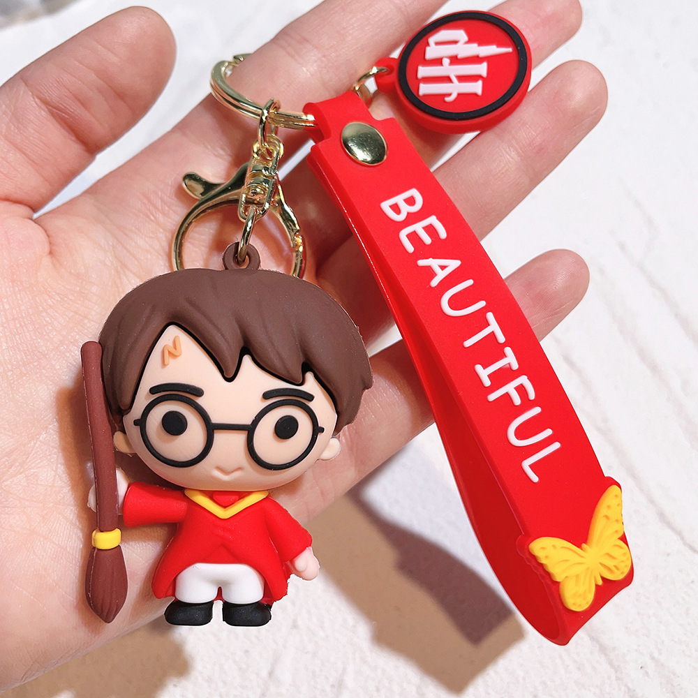 Fashion Cartoon Movie Character Keychain Rubber And Key Ring For Backpack Jewelry Keychain 083544