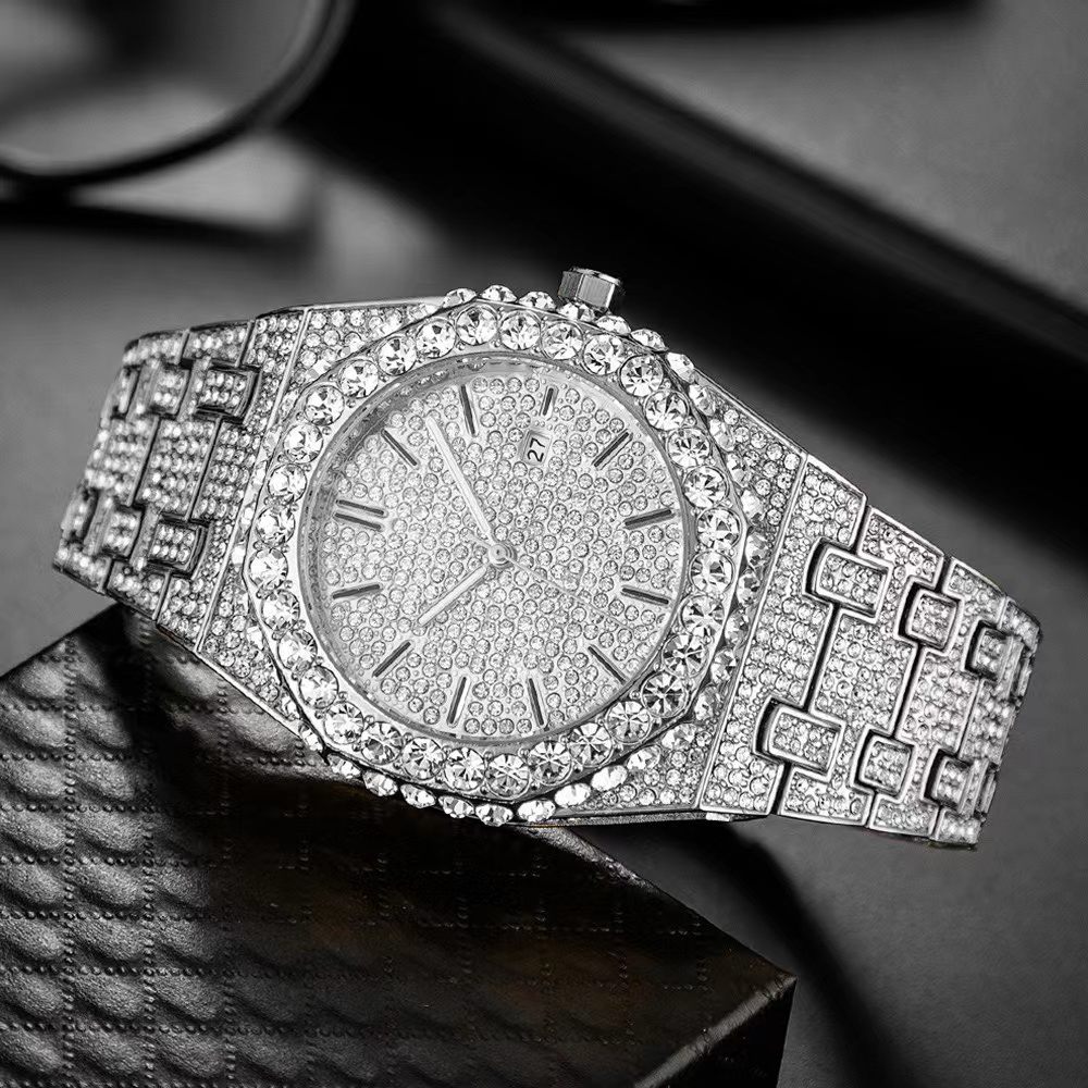 Производители часа смотрят высококачественную бренд полную звездную бриллиантовую мужскую кварцевую моду All Diamonds All Diamonds