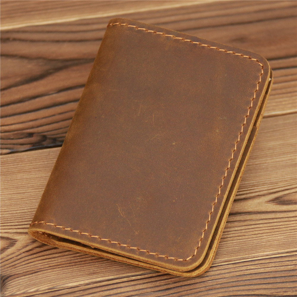 1052 NOUVELLE ARRIVE Vintage Men's Great en cuir de la carte de crédit en cuir Small Wallet Money Sac Card Card Card Mini Purse pour hommes