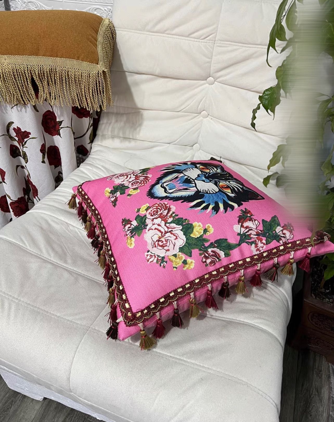 Роскошный дизайнерский чехол для подушки с классическим рисунком, чехол для подушки размером 45*45 см или 50*50 см для нового украшения дома, подарок на Новый год и Рождество