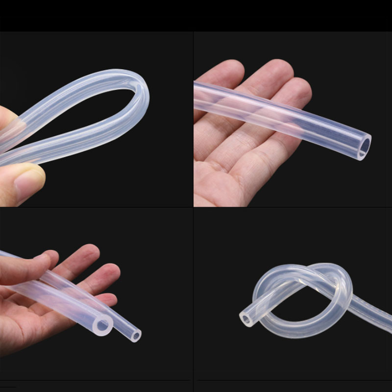 Matkvalitet Silikongummislang Klar transparent ID 0,5-14mm OD 1,5-18 mm Flexibel icke-toxiskt silikonrör Kapillär vattenrör
