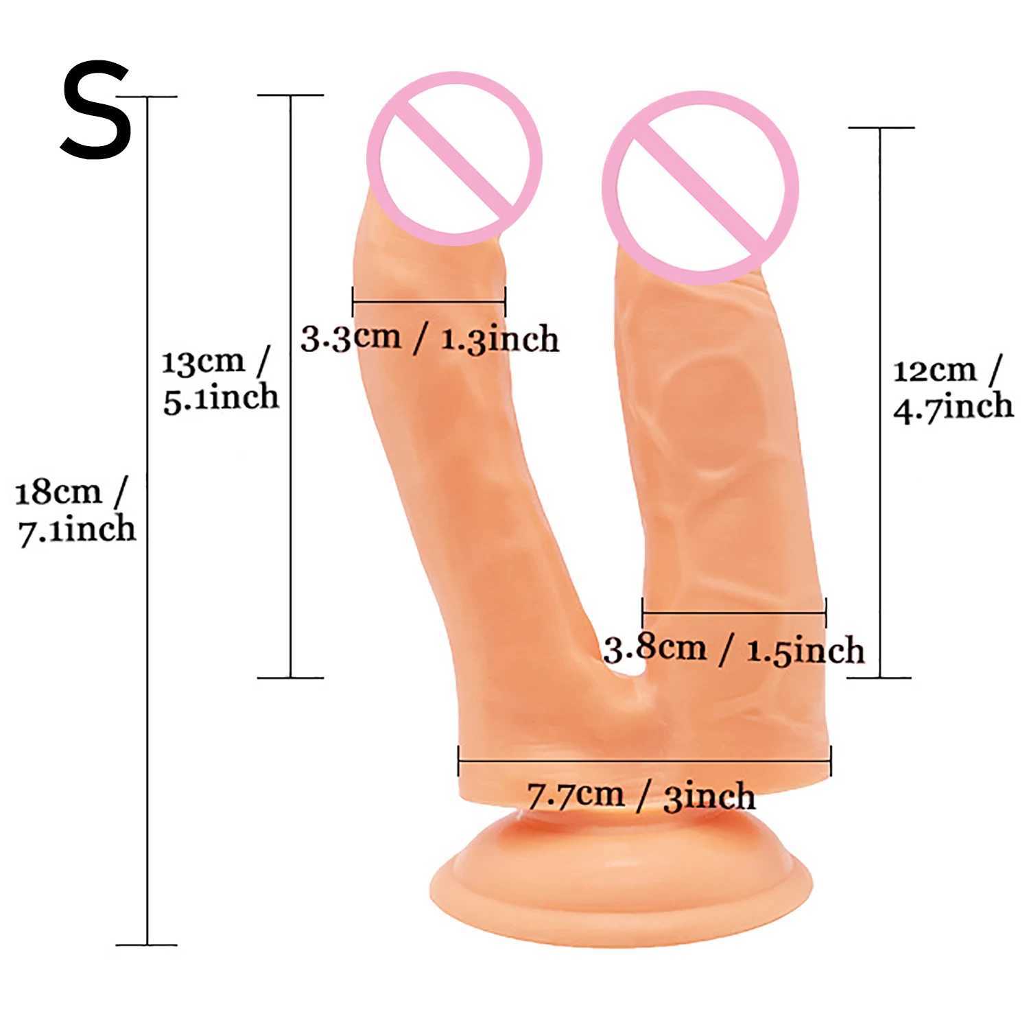 NXY DILDOS DONGS Ogromna pochwa podwójnej penetracji i odbyt miękki penis realistyczne kutasy kutas zabawki phallus anal masturbator dla kobiet 240330