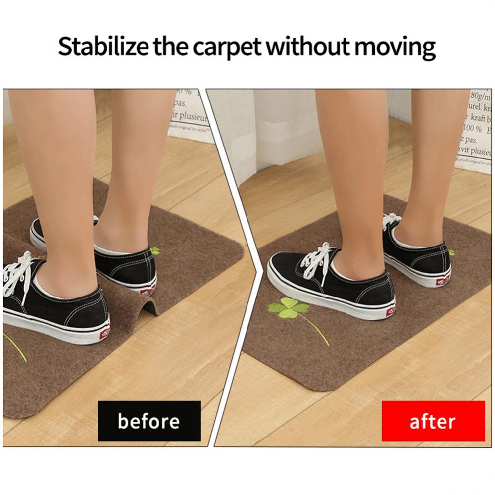 Carpet Non-slip Sticker Reusable Self-Adhesive Tape Carpet Floor Mat Fixed Sticker Triangle L-shaped Washable Rug Grippers