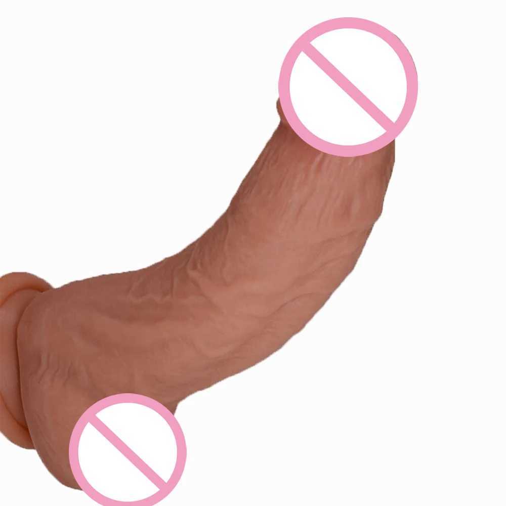 NXY DILDOS DONGS 7 polegadas Vidador de silicone realista com Copo de sucção Anal de espessura da vida macia para homens G Estimulador de ponto Sex Toys Mulheres 240330