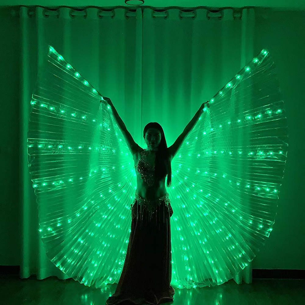 Ruoru Belly Dance Lend Butterfly Wings Party Festival Performance Fluorescen Isis Wings Belly Dancing Carnival montre Halloween