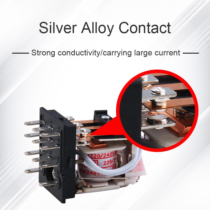 AC DC 12V 24V 220V Model HH52P/53P/54P HH62P/HH63P/HH64P Small Intermediate Electromagnetic Relay Micro Control With Base