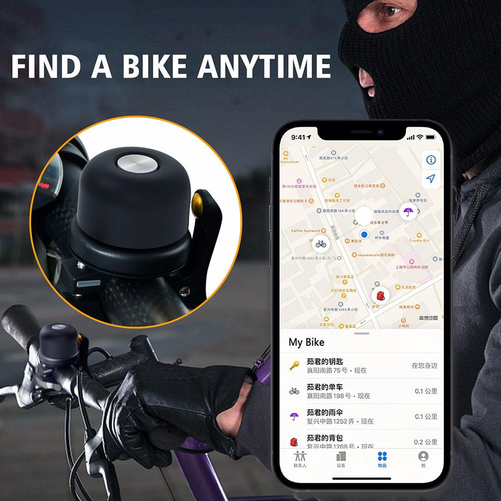 Timbre de Bicicleta Para Apple Airtag, soporte imperméable para bicicleta, localizador de