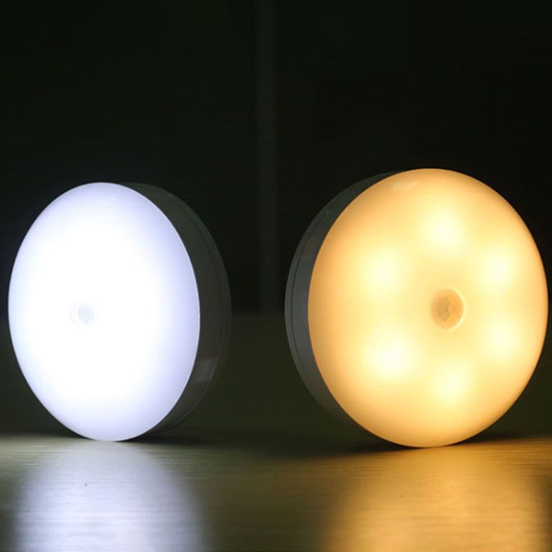 Sensor de movimento inteligente Night Light Usb Charging LED Light Bedroom Room Stações do Corredor Hallway Bathrobe Light Hz152