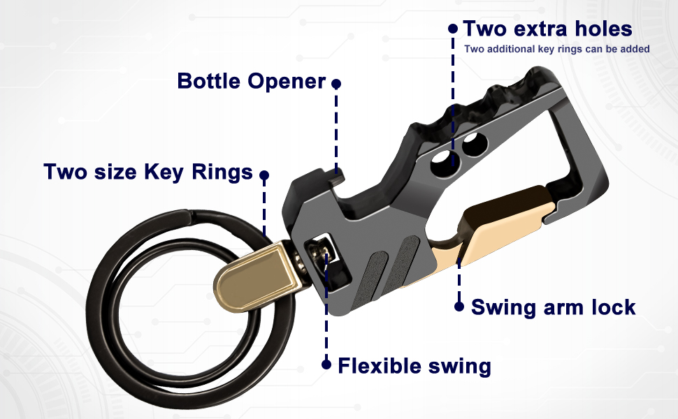 Multifunktions-Schlüsselanhänger, Bergsteigen-Schnalle, Schlüsselanhänger, Auto-Schlüsselanhänger, Flaschenöffner, Schlüsselanhänger, Männer und Frauen, universell