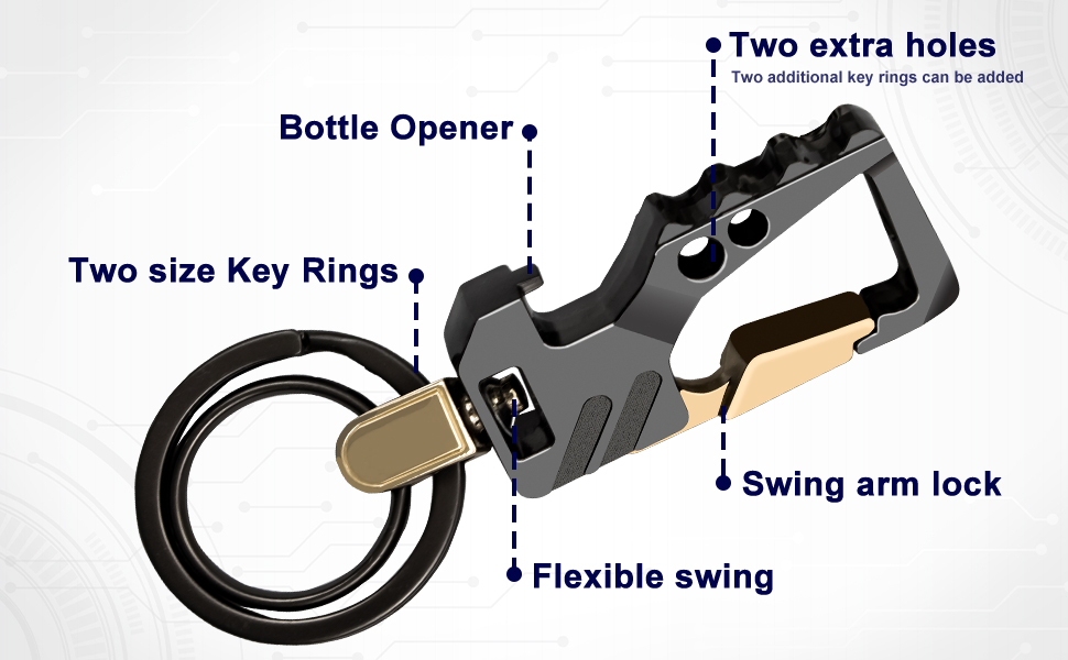 Çok fonksiyonlu anahtarlık, dağcılık tokası anahtarlık arabası anahtarlık şişe açıcı erkek ve kadınlar evrensel