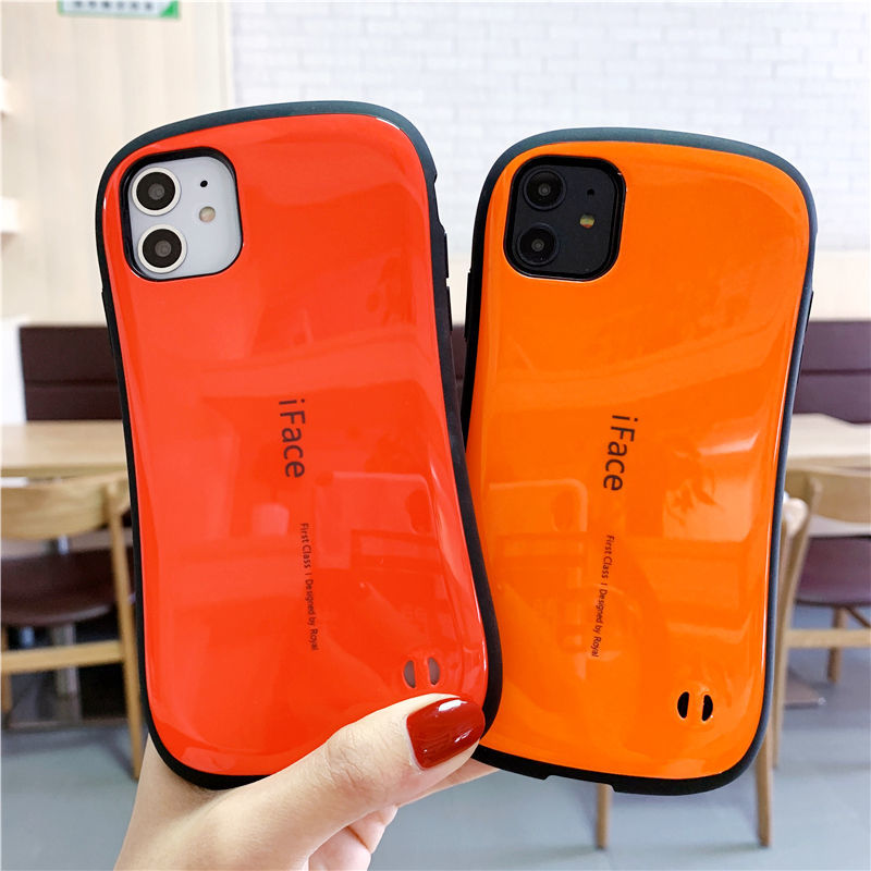 For iPhone 13 12 Mini 11 Pro XS Max Case IFace Classic Smooth Glossy Luxury Back Cover Coque for iPhone XR X 8 7 Plus SE Fundas