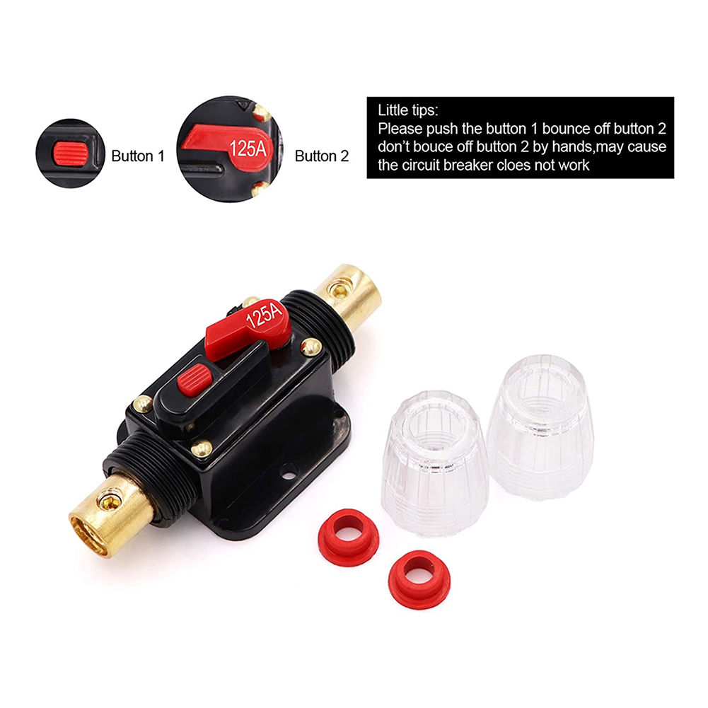 Interruttore a circuito 30A 40A 50A 60A 80A 100A 125A 150A AUTO TRUCILE AUDIO Interruttore di fusibili resettabile con ripristino automatico 12-42V