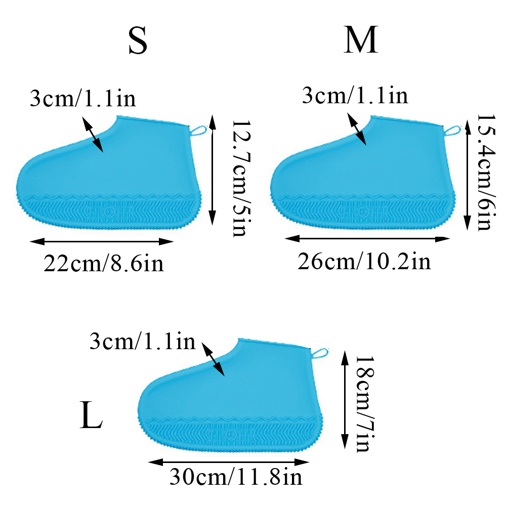 Regenschoenafdekkingen schoenenkoffer Siliconen Regenshoe Covers schoenen Beschermers Zandbestendige dikke schoenaccessoires Bootomslag voor regendag