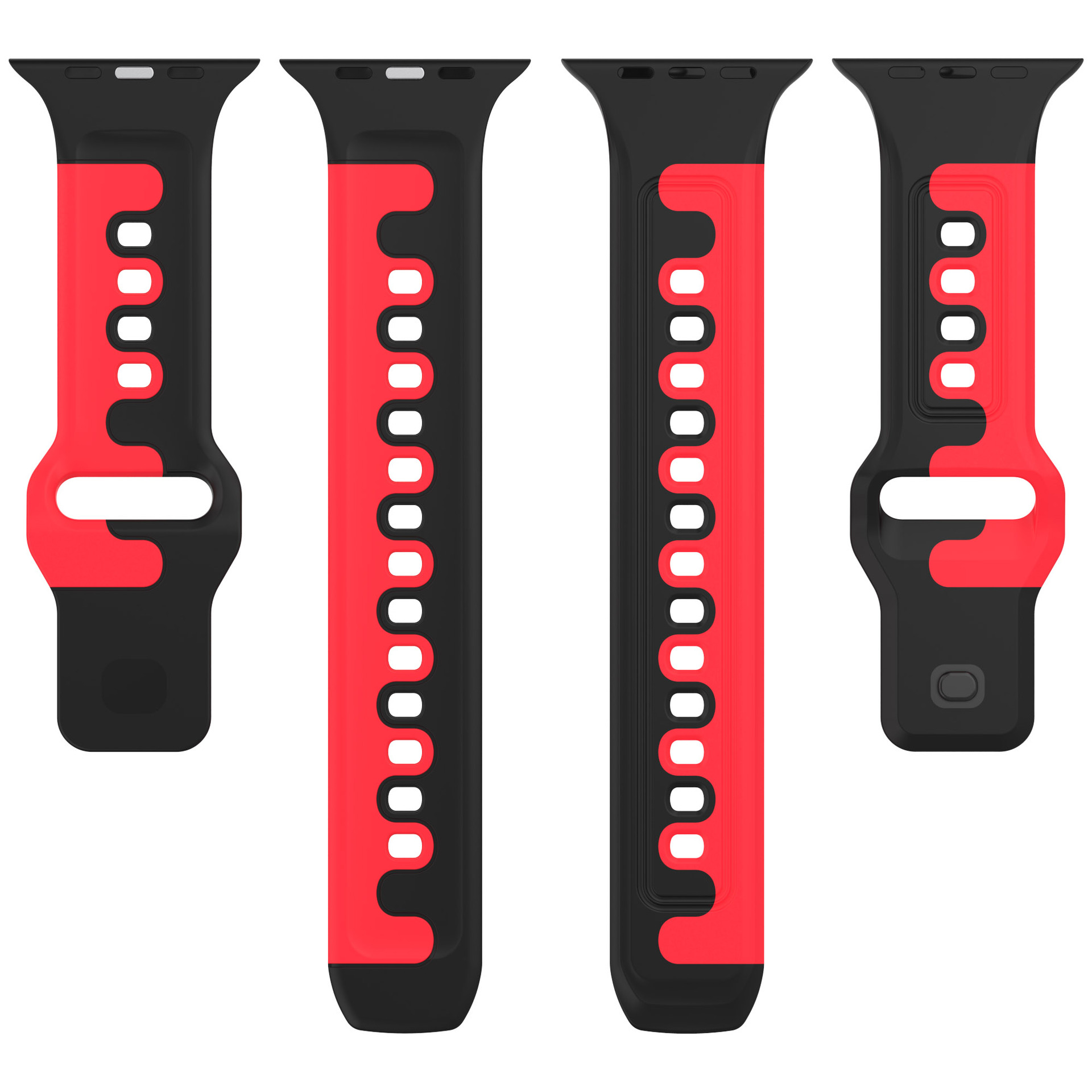 Apple Watch Band 44MM 40mm 45mm 49mm 41mm 38mm 42mmブレスレットIWATCHシリーズSE 7 3 6 8ウルトラバンド44mm 44mm 45mm 49mm 41mm 38mmのダブルカラーシリコンストラップ