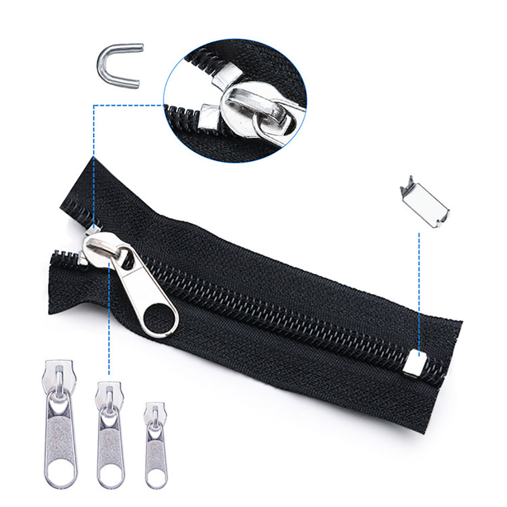 bolsa zíper kit zip slider resgate universal zíperes de roupas para barraca fix de alicate ferramenta de costura