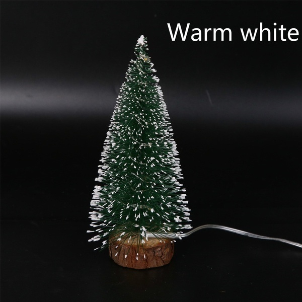 Led Light Mini Artificial Christmas Decorations Decorations Festival Tabletop in miniatura Snow Frost Un albero di natale Decor 4Sizes