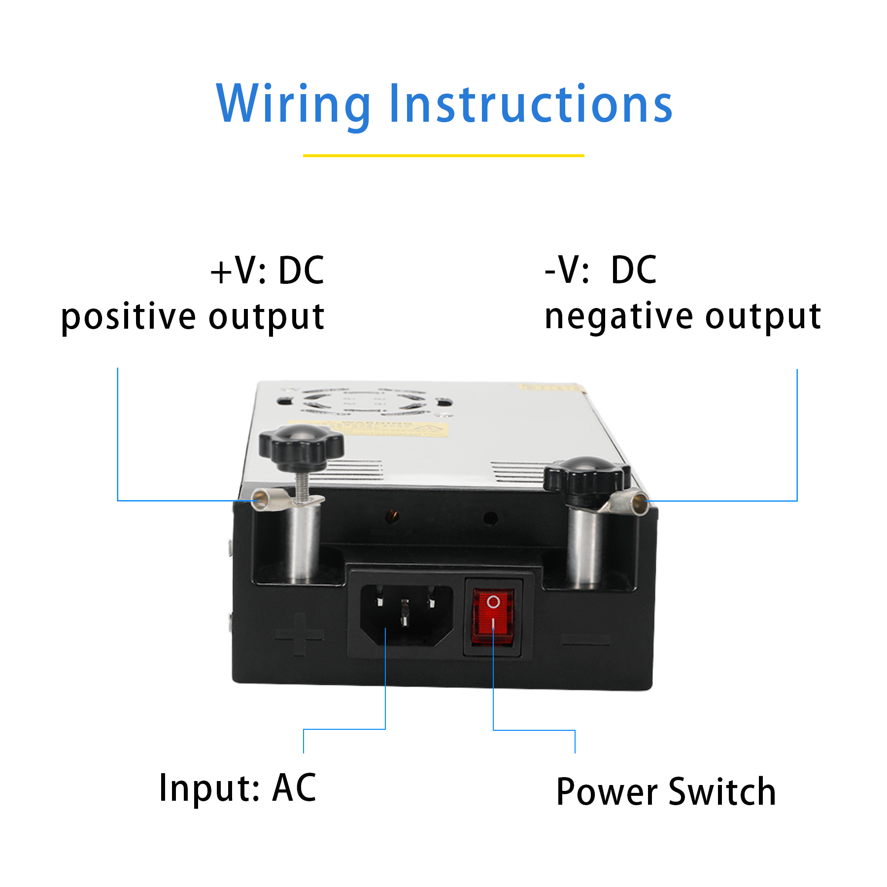 Alimentation de commutation SMPS AC 110V 220V à DC 12V 24V 36V 48V 60V Transformer 5A 8A 10A 15A 20A 25A 30A 40A 50A 600W 480W 360W