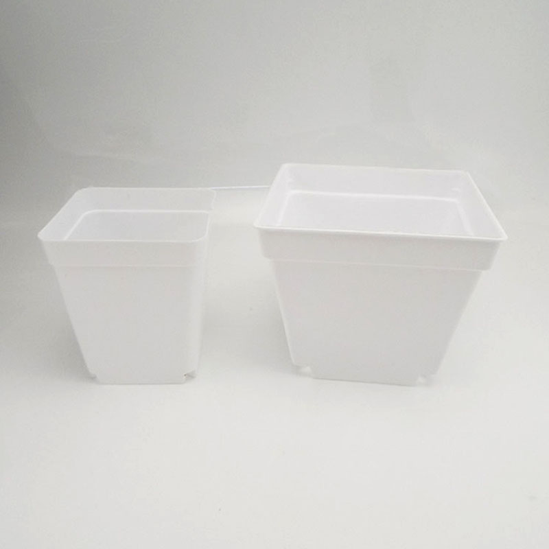 Avilable Thicken Mini Flower Pots Planters Plastic Creative Small Square Nursery Pot Garden Desk Home Office Decoration