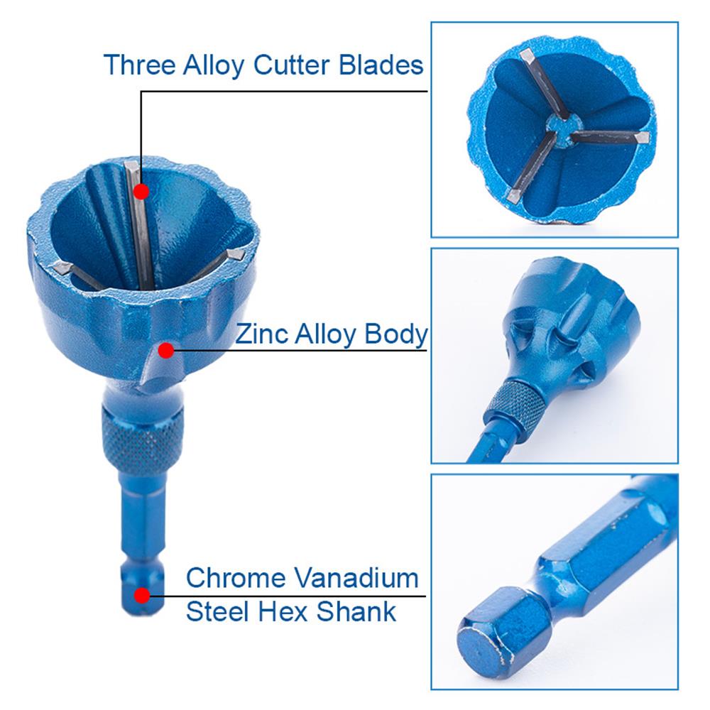 Bit trapano che deburge Strumento di smussatura esterna in acciaio tungsteno Rimuovi Burr la riparazione del filo di perforazione degli strumenti di perforazione dropshipping