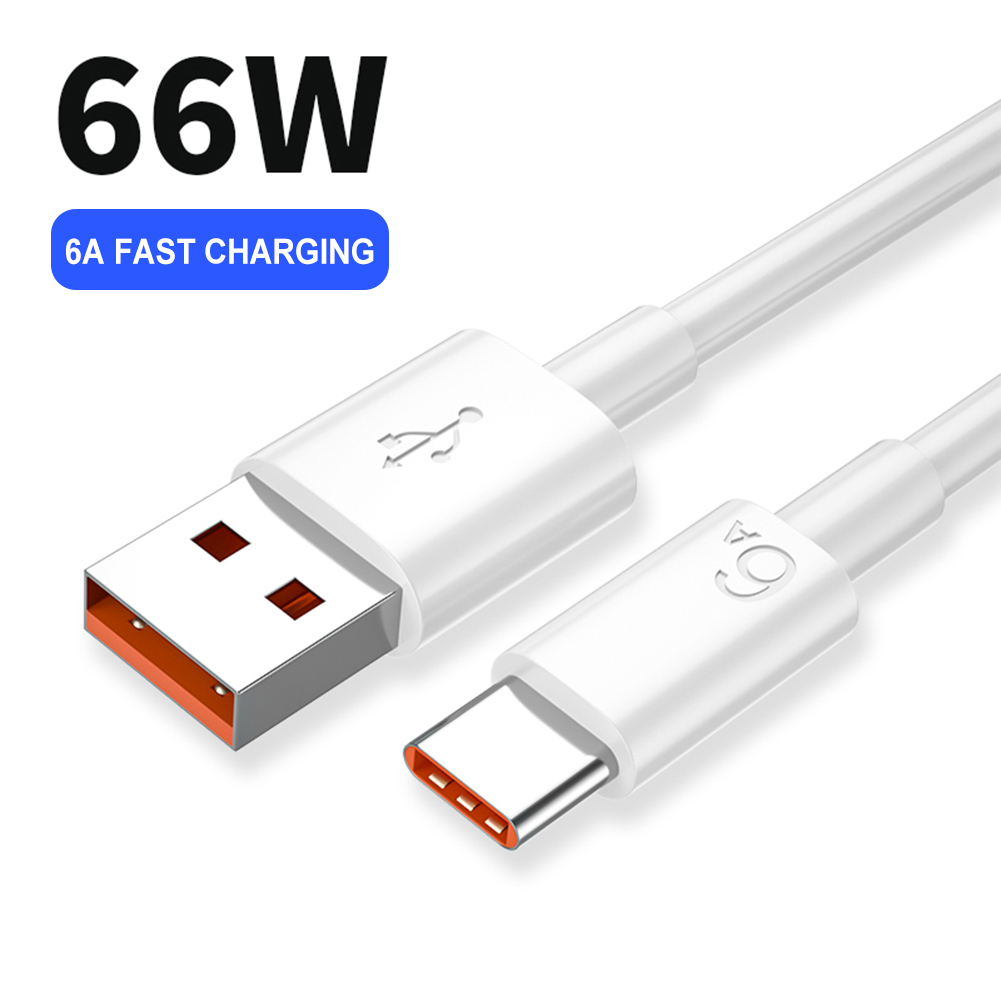 66W 6A نوع USB C كابل شحن سريع للغاية ل Xiaomi Samsung Huawei Honor Quick Charge USB C Cord 40W 5A