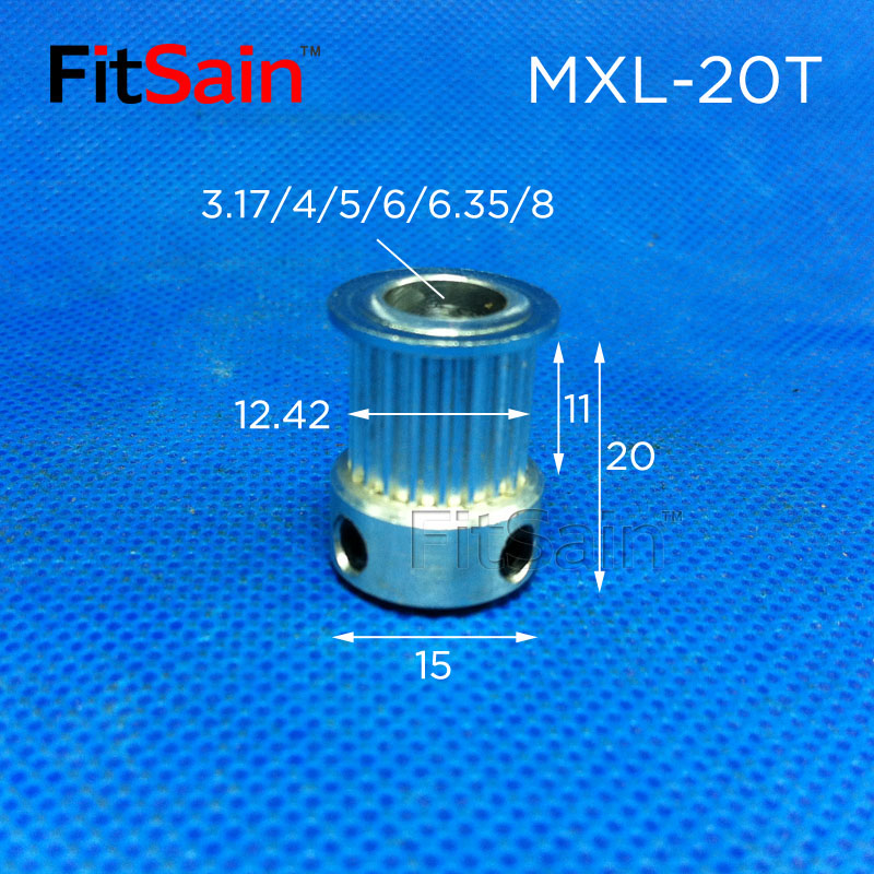 FITSAIN-MXL 20T+80T 1: 4 Larghezza 10 mm Riduci a motore sincrono motore a carrello della puleggia