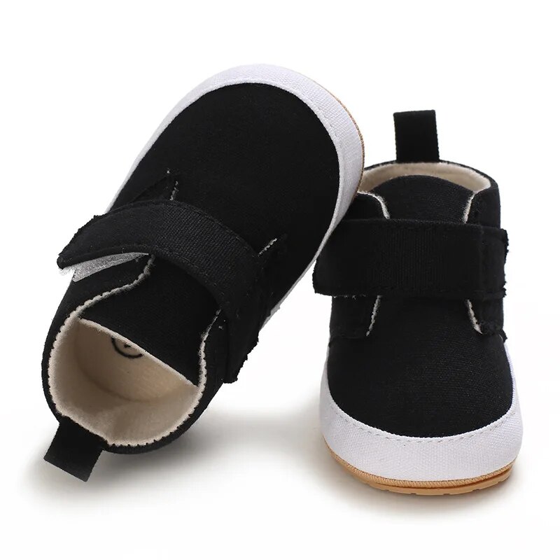 Meckior Four Seasonss Hubly Canvas Shoes新生児初日靴ゴムボトムボトムアンチスリップ男の子の女の子スニーカー