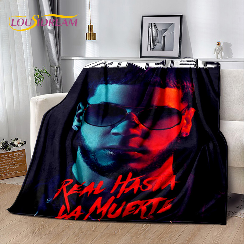 Chanteur gratuit anuel aa rappeur hip hop 3d couverture moelleuse en peluche, couverture de couverture en flanelle