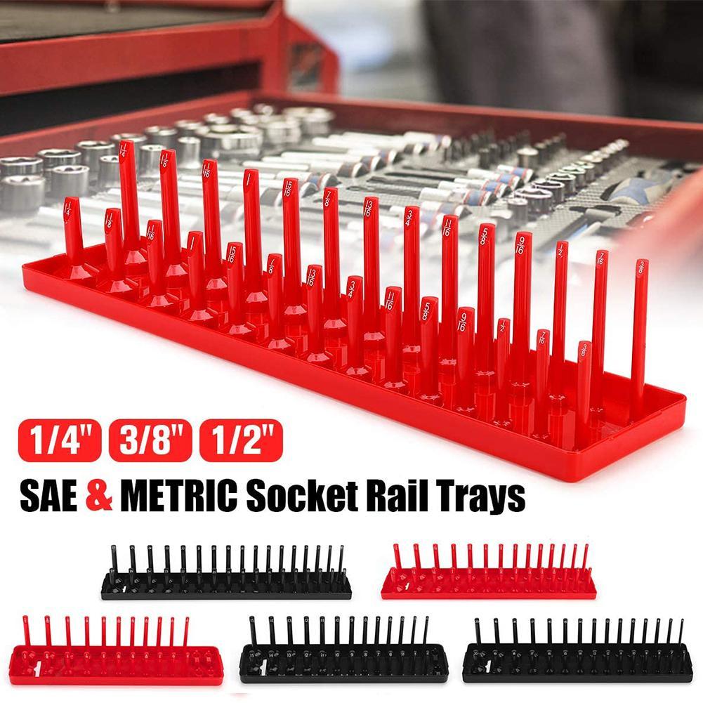 3 -dak Socket Organizer Trade Rack Holder Metric SAE 1/4 