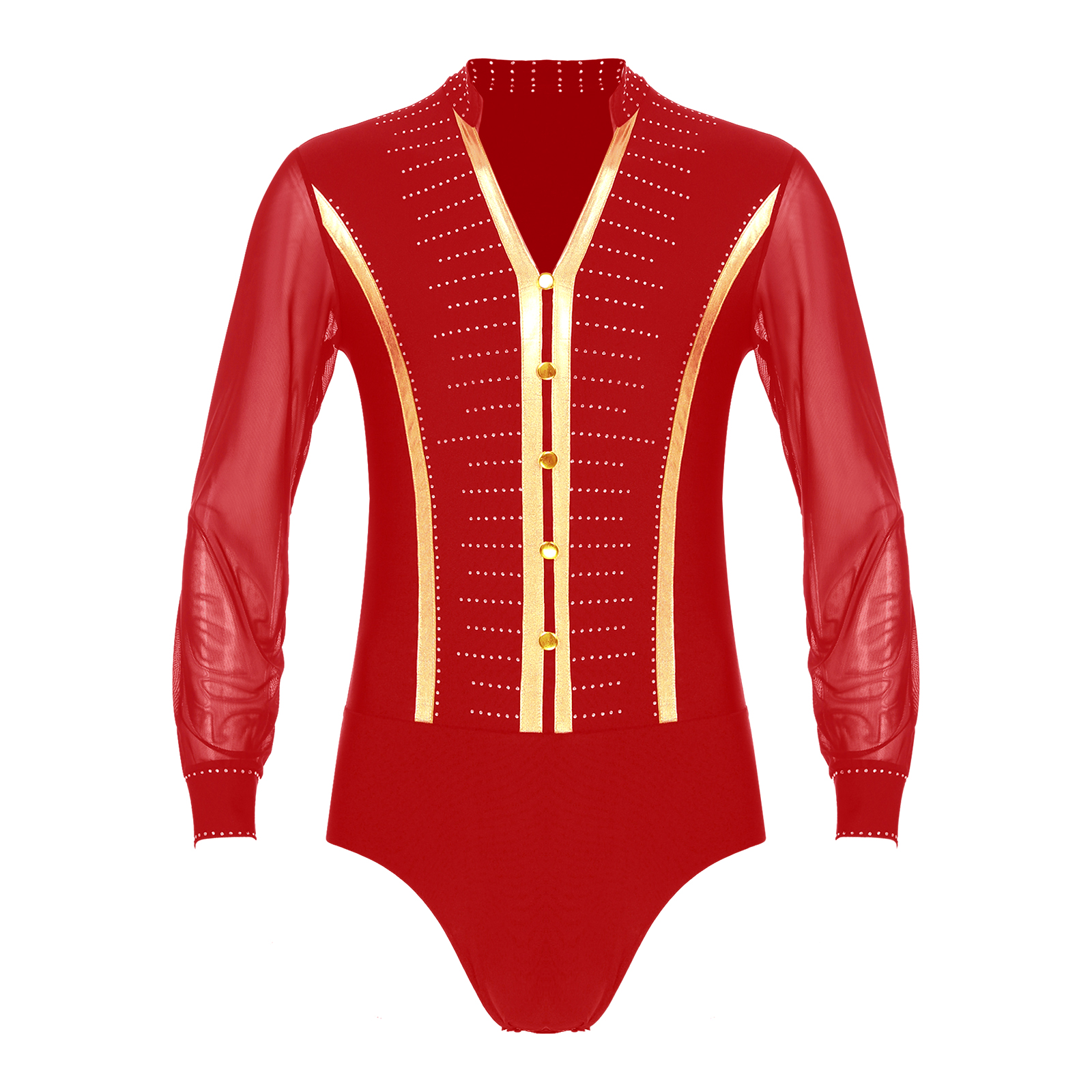 Masculino salão de baile de dança latina samba shiny shiny stracysuit pura malha de manga longa skate sweotard ginástica