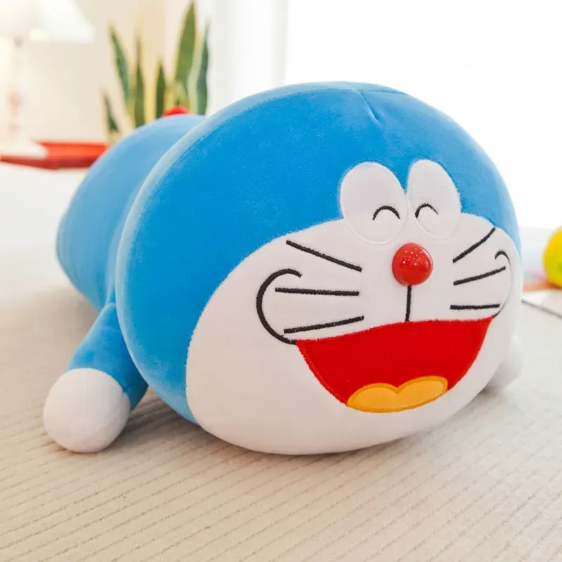 2024 Venda quente atacado novo brinquedo de pelúcia de 40 cm versão para festa Jingle Cat boneca Doraemon boneca azul gorda macia para segurar travesseiro gato robótico, atacado e varejo