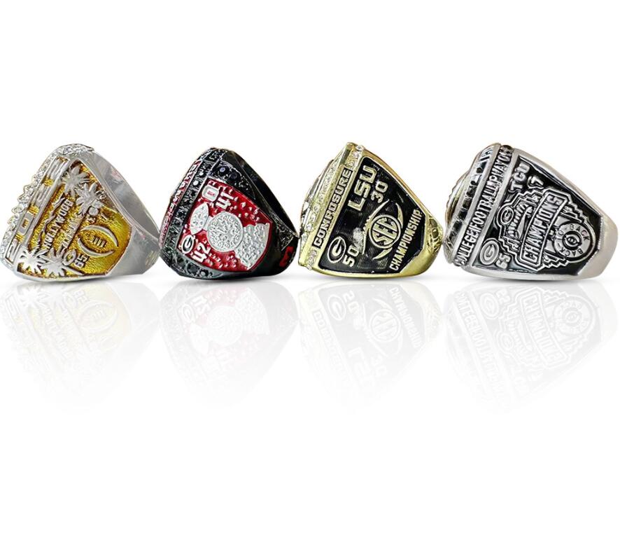 2022 2023 Georgia Bulldogs National SEC Team Champions Championship Ring com caixa de exibição de madeira Lembrança NCAA Men Fan Gift