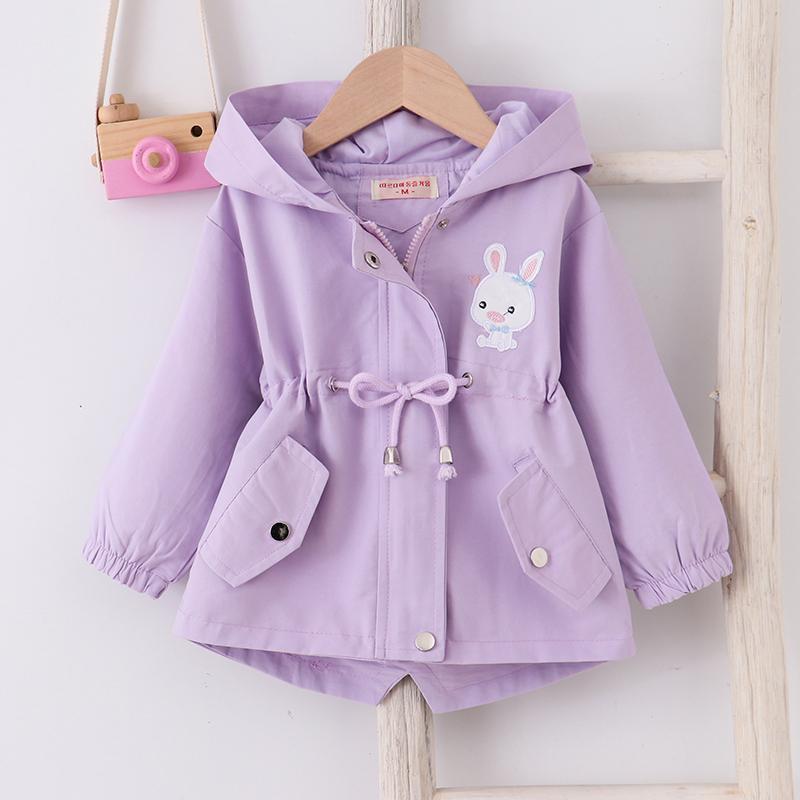 Autumn Casual Long Windbreaker Mabet For Girls Migne Rabbit Baby Veste Hotted Children's Exter Swear 1-7 ANNES TODDLER Girl Cloth